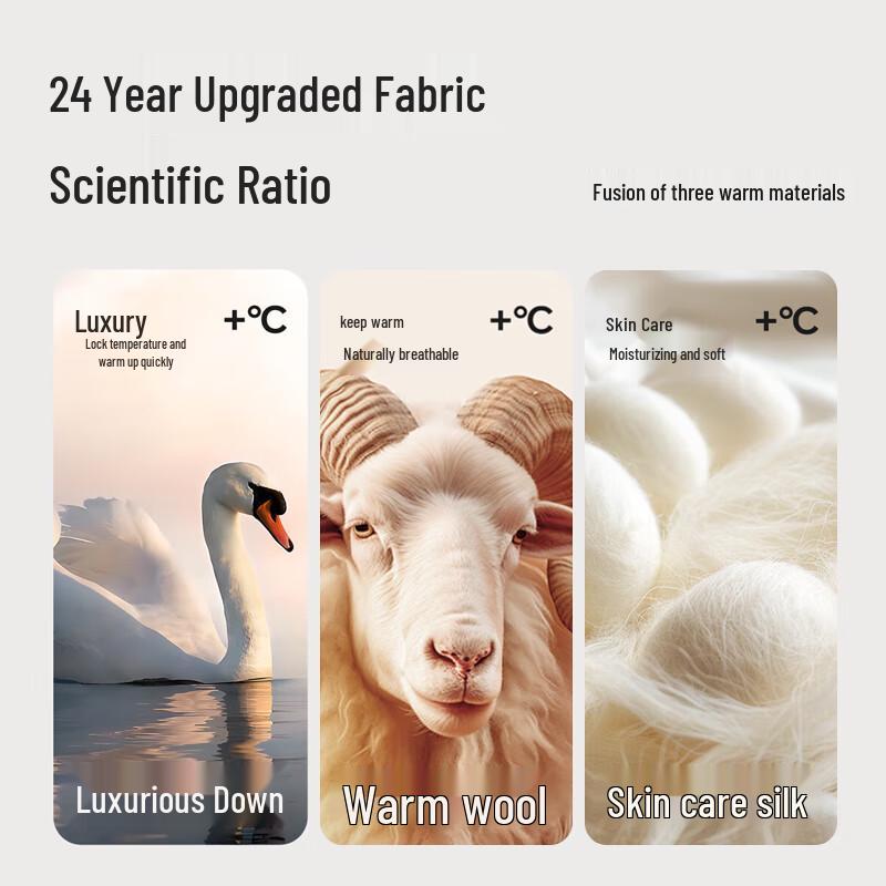 Mao Ren Damen Nahtlose Kaschmir- & Seidenmischung Thermoleggings mit hohem Bund