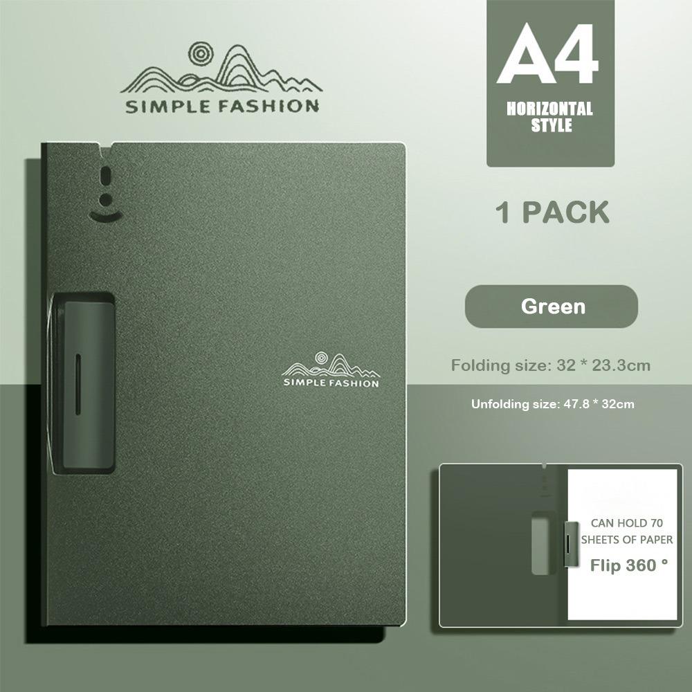 with Metal clip A4 File Folder Dual-use Writing Pad Fashion Test Paper Storage Organizer  Office