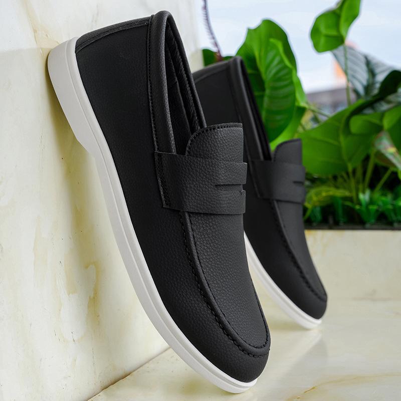 Breathable Bean Shoes England Style Lefebvre Fashion Casual Shoes Qing Men's Shoes Single Shoes Comfortable Trendy Minimalist Versatile Shoes