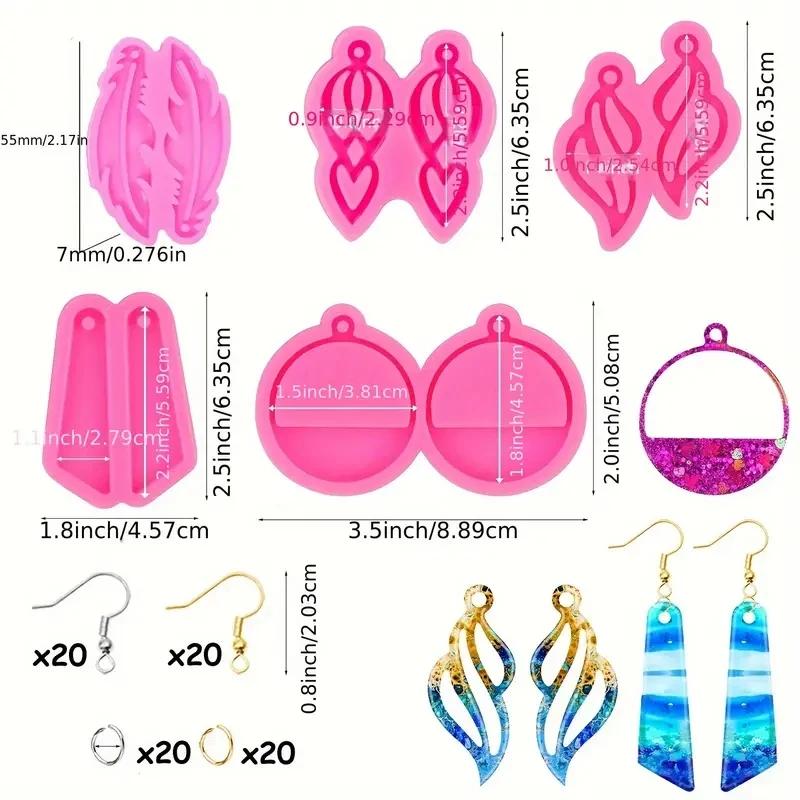 

Earring Pendants Resin Molds Silicone Mold for DIY UV Epoxy Pendant Crafts Jewelry Making Casting Mould Jewelry Tool Accessories