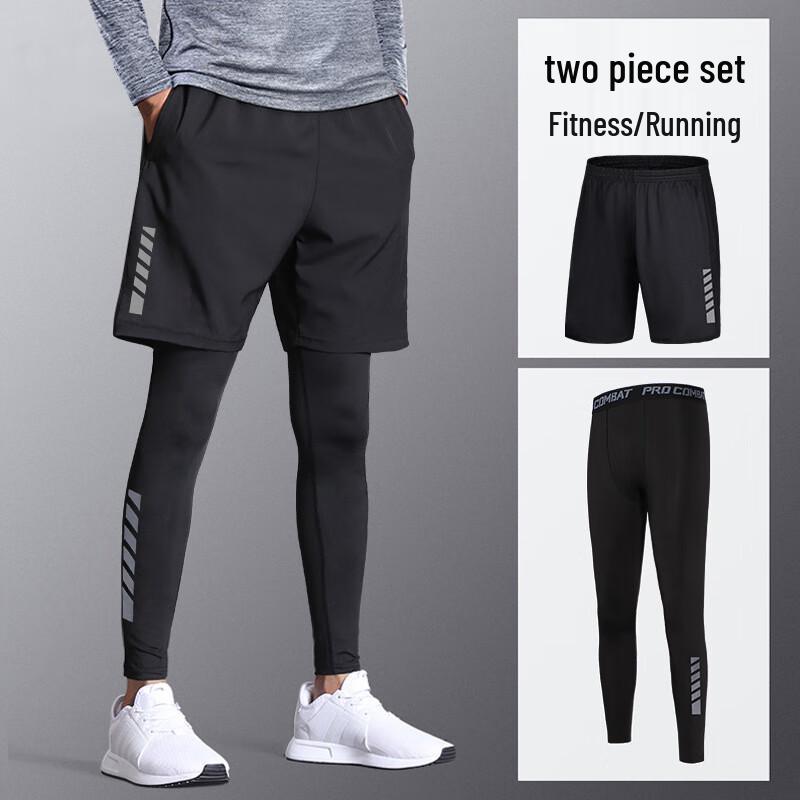 WEZHO Men s Sci-Fi Two-Piece Compression Sports Set