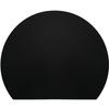 MUAMUA Cutting Board Elastomer Kamaboko Shape Dishwasher Safe Rubber D Type Half Circle Non-Slip Round Antibacterial Heat Resistant Manaita Black M