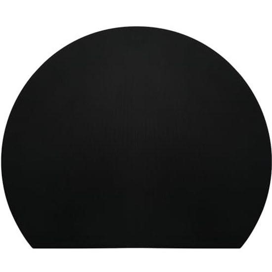 MUAMUA Cutting Board Elastomer Kamaboko Shape Dishwasher Safe Rubber D Type Half Circle Non-Slip Round Antibacterial Heat Resistant Manaita Black M