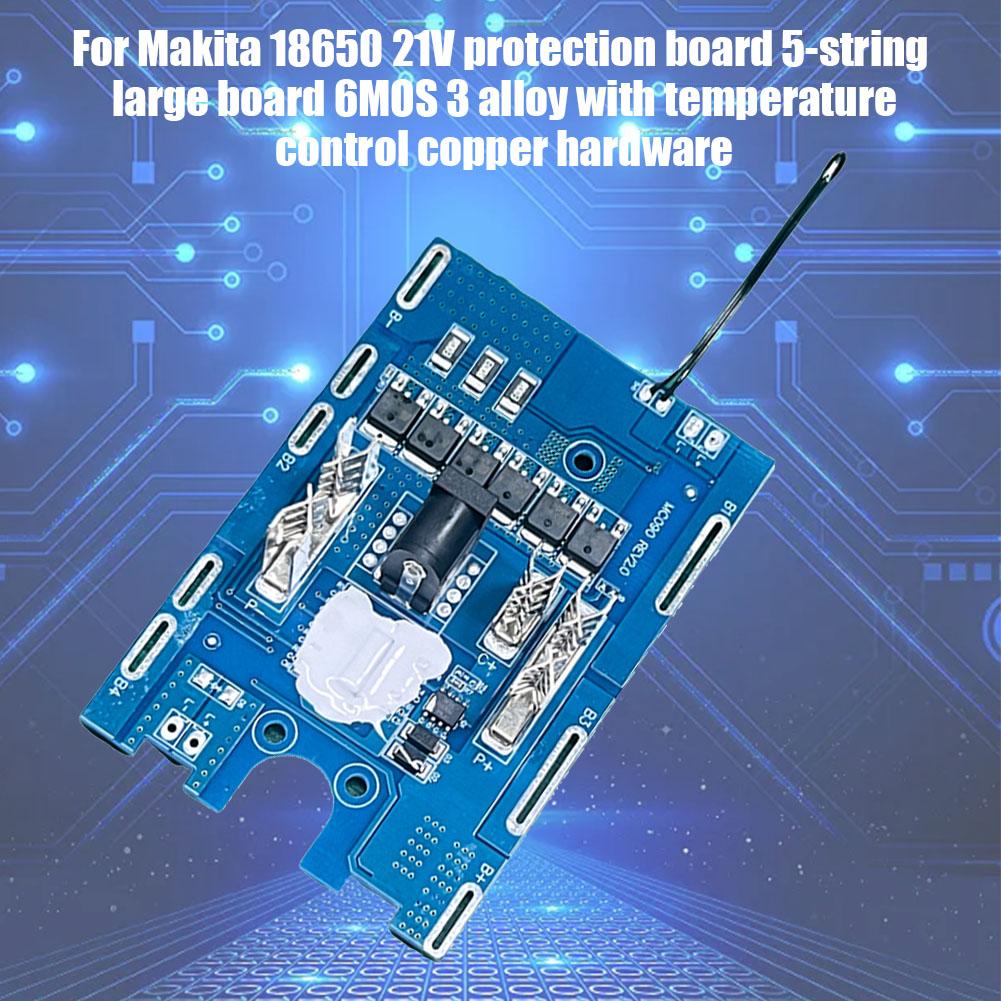 Battery Protection Board 6MOS 21V 30A 5 Strings for Makita Temperature With 18650 21V Protectio U4C0