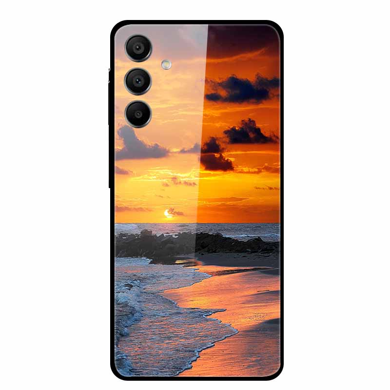 For Samsung Galaxy A16 5G Tempered Glass Case Back Cover Hard Phone Cases for SamsungA16 6.7" Fundas Fashion Protector New Coque