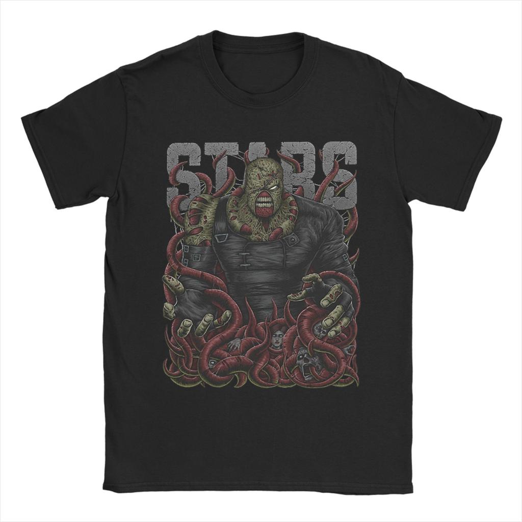 Humorous Residents Evils Nemesis TShirt for Men Crew Neck 100 Cotton T Shirt Short Sleeve Tees 6XL Clothes