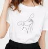 Creative Face Graphics Woman Graphics 90S Blouses Harajuku Summer Short Sleeve O-Neck White Female Tops Streetwear Y2K Clothing