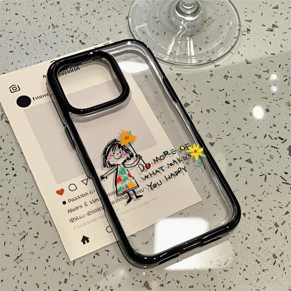 Acrylic Phone Case for iPhone 11 12 13 14 Pro 12 14 16 Pro Max for Samsung A16 A36 A56 S24 FE High-quality Painted Anti-fall Mobile Phone Case