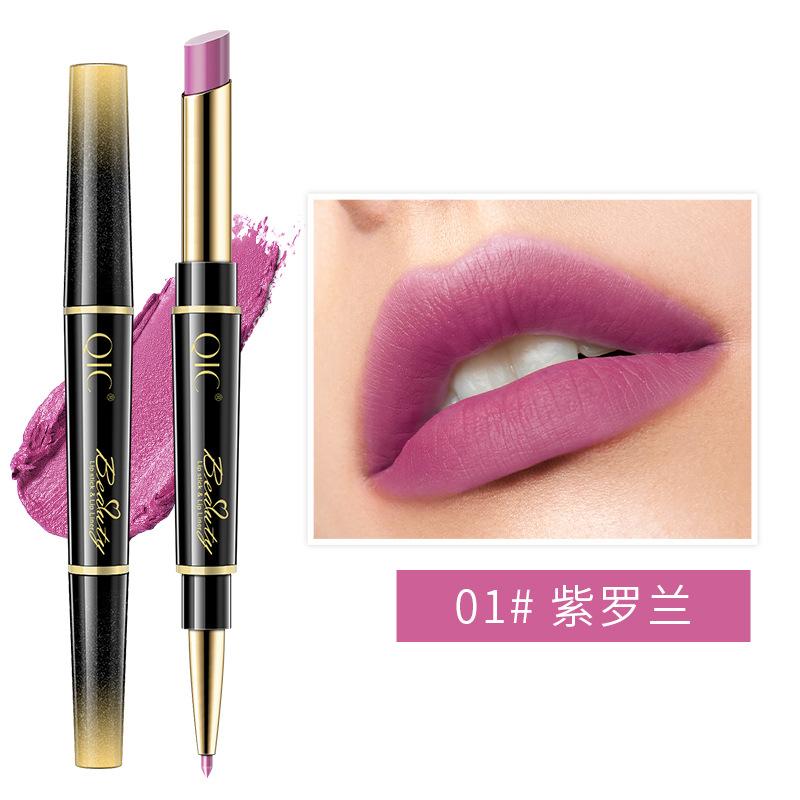 Lipstick, Lip Liner, Double-Ended Two-In-One Live Broadcast, Recommended Makeup, Rotating Lip Liner, Hook Line Drawing Lipstick 2g