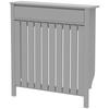 93 X 88.5cm Rustic Look Radiator Cover Grey
