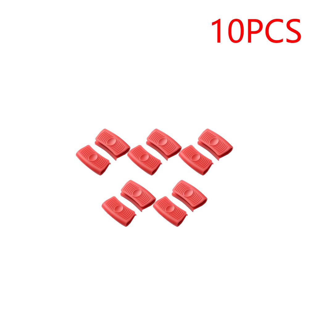 8-30PCS Pot Handle Holder Heat Resistant Silicone Pot Holder Sleeve Anti Scalding Pot Holder Clip Cooking Tool Kitchen Gadgets