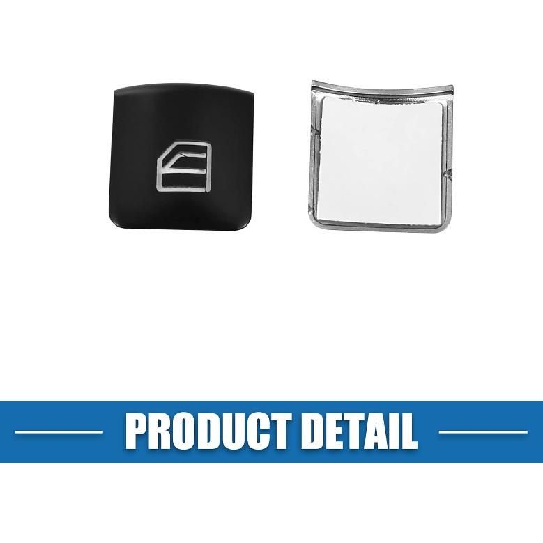 Window Switch Button Trim Cover Sticker Interior Door Armrest Window Lift Switch Cover for Benz a B Class 13-17 (Set of 14) Black
