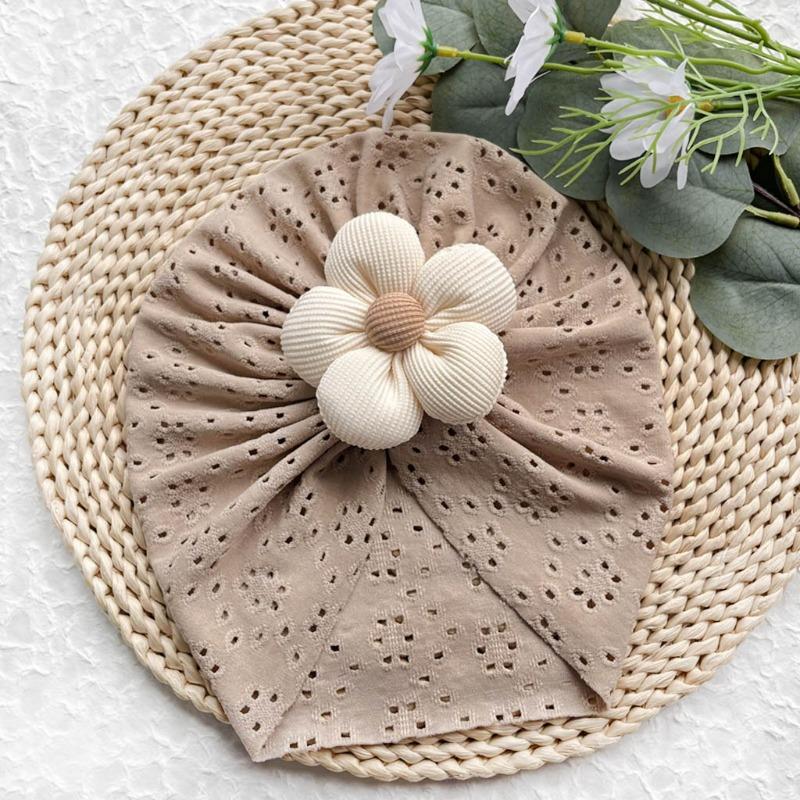 Hollow Baby Fetal Cap, Cute Flower Children's Pullover Hat, Four Seasons Thin Soft Baby Hat