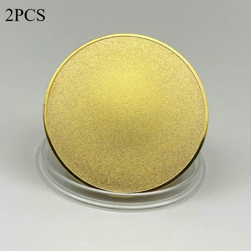 

Blank Challenge Coins Threaded Edged 50mm Coin with Acrylic Protection Box for DIY Crafts Engraving Collection Supplies