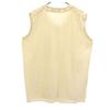 FRENCH ARMY 40s 50s vintage No sleeve V neck Best 46 beige Men's Used