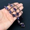 Amethyst Necklace Gemstone Jewelry, Copper Electroformed Adjustable Chain Necklace, Gift For Women Handmade Necklace