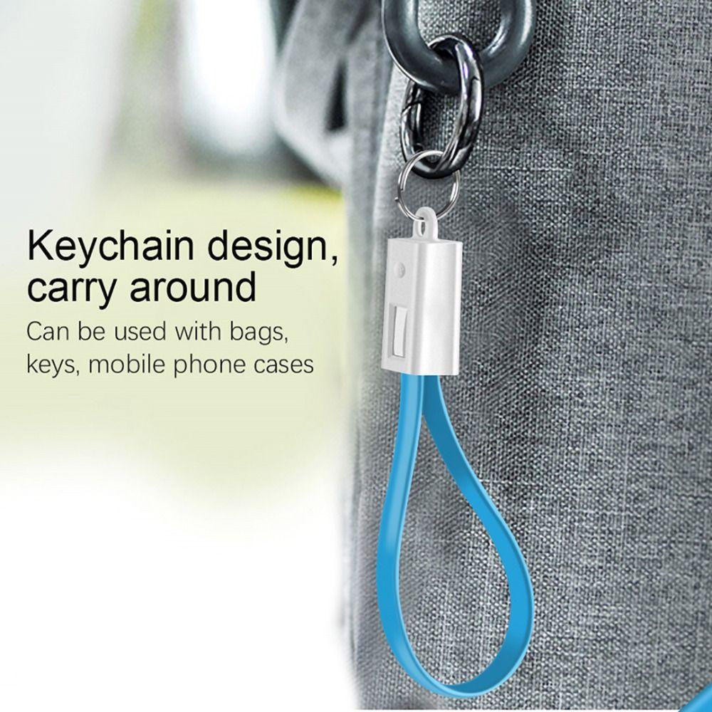 Type C Keychain USB Cable Keychain Lanyard Design Mini Key Chain Charger Cord   Phone Accessories