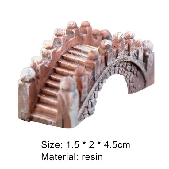 2Pcs Retro Arch Bridge Fish Tank Aquarium Micro Landscape Miniature Ornaments