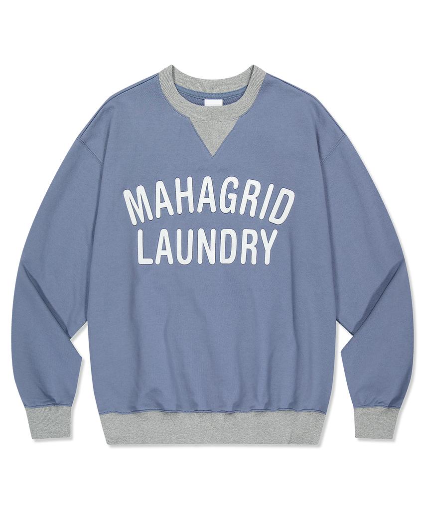 Maha Grid Laundry Sweatshirt Blue(Mg2Dsmm444A)