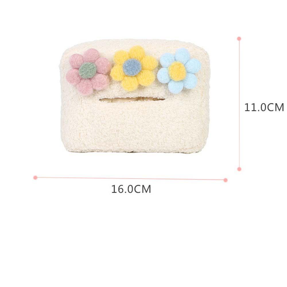 Package Case Flower Plush Car Seat Napkin Holder Paper Napkin Case Car Paper Boxes Car Tissue Box