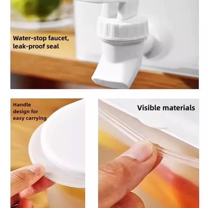Cold Kettle with Faucet, Refrigerator Juice Water Pitcher, Home Plastic Beverage Dispenser, Filter Drink Container for Camping