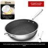 Stainless Steel Wok Honeycomb Non-stick Skillet Household Wok Induction Cooker Gas Cooker Wok Pan Pan Pan Set