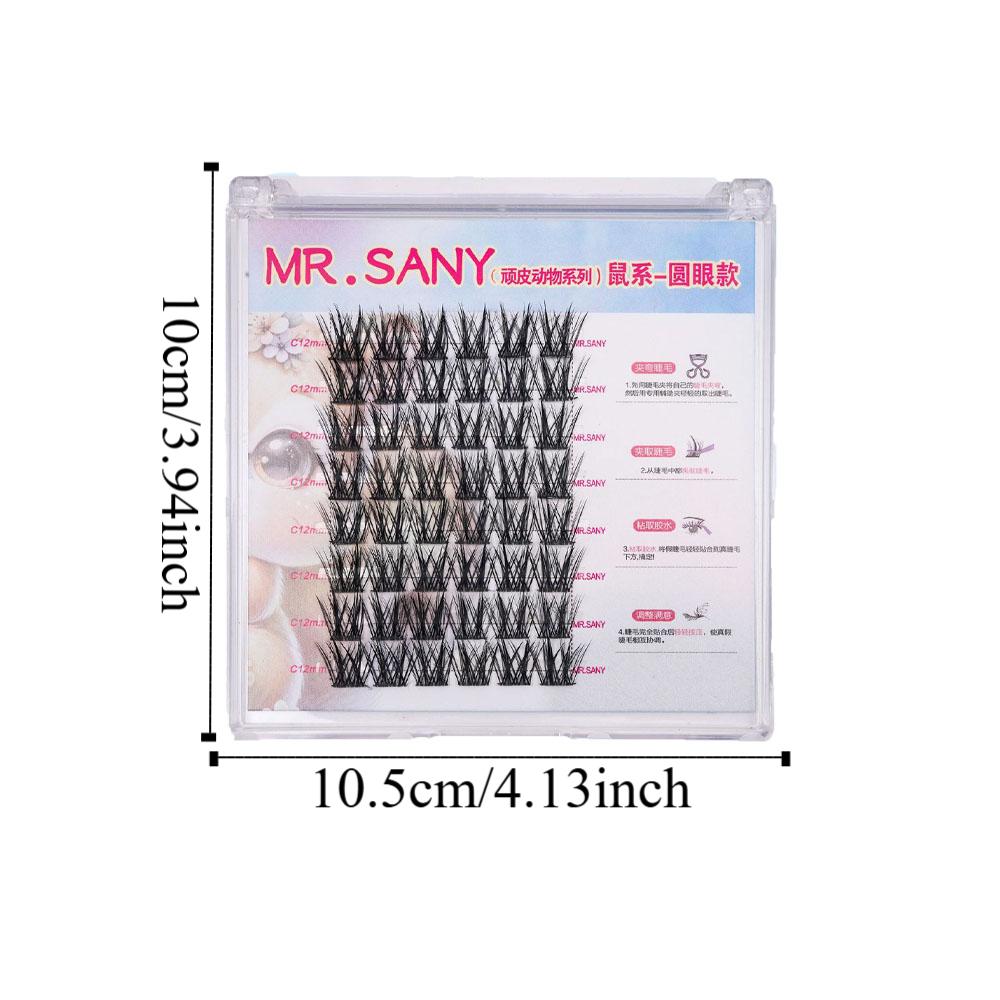 Lovable Segmented False Eyelash Manga Glue Free False Eyelashes Sweet Self-adhesive Lashes Makeup