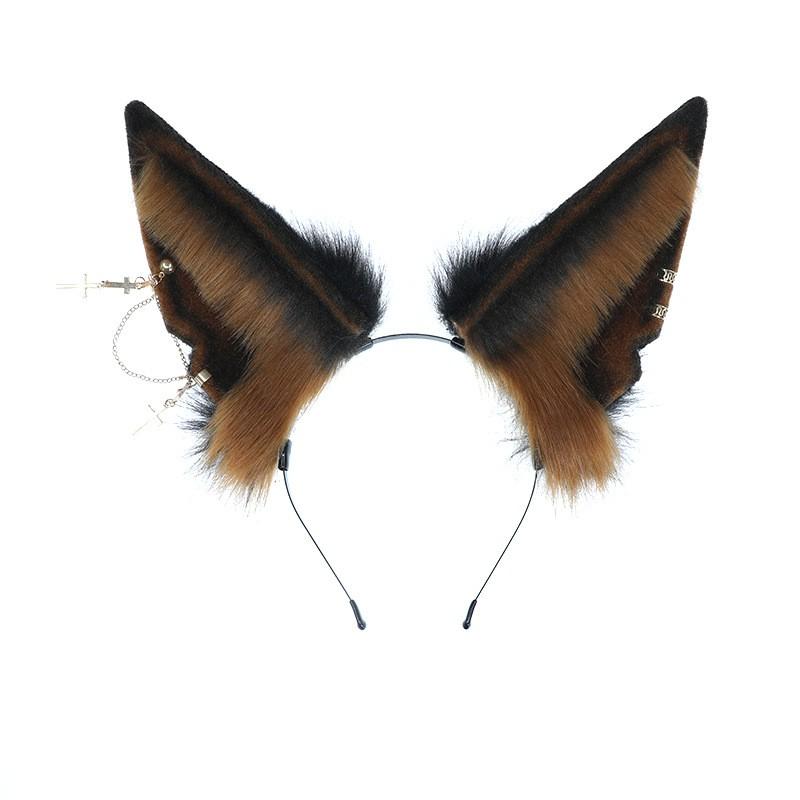 Anubis Jackal Ear Headband B Style Cosplay Plush Hair Accessory Anime Costume Party