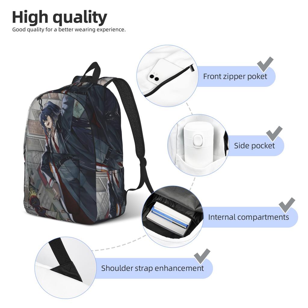 Limbus Company Games Cool Backpack Sports Student Hiking Travel  Daypack for Men Women Laptop Canvas Bags
