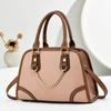 Vintage Pu Shell Shape Handbag With Zipper Pocket For Daily Use Womens Fashion