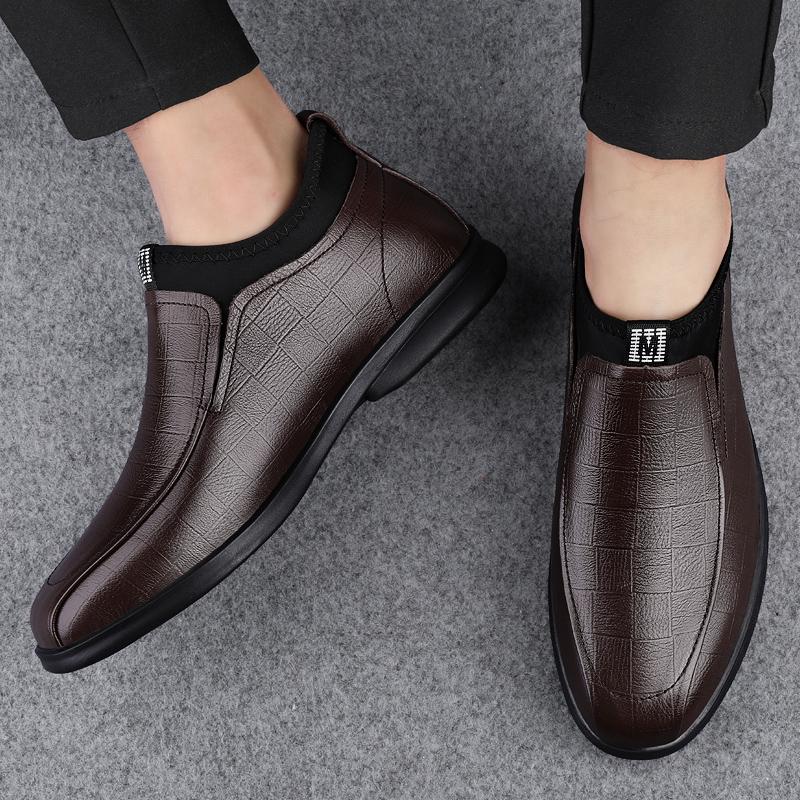 Fashion Fashion Male Business Shoes Genuine Leather Mens All-match Loafers Outdoor Men Casual Shoes Classic Mens Slip On Driving Shoes