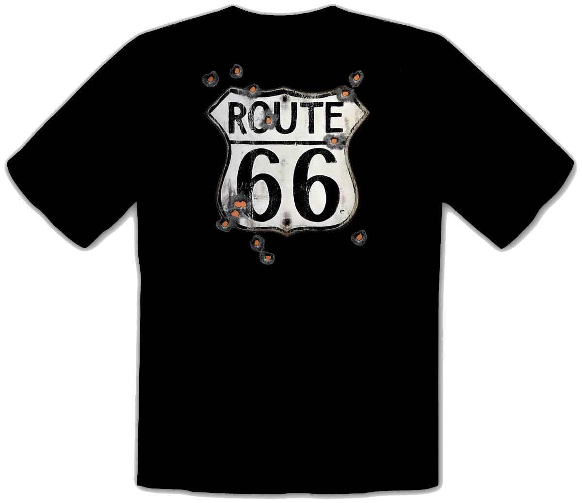 

26 Old Vintage Route 66 Emblem Rockabilly Black T-Shirt Before Fun -161- Unisex T-Shirt XXXL