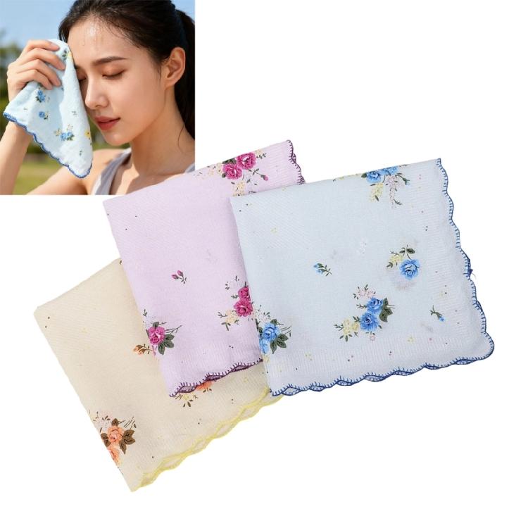 Breathable Cotton Bridal Handkerchief Delicately Woven Lace Accents Suitable for Sensitive Skin