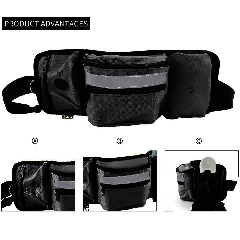 Adjustable Waist Straps Dog Training Pouch Multi Function Dog Treat Bag  Park Pet Training