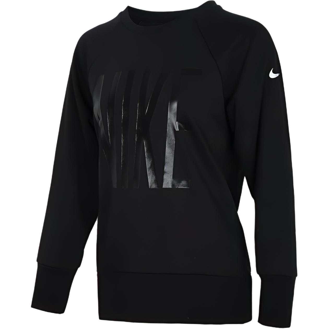Свитшот Nike Женский Черный С Круглым Вырезом Средняя Посадка Обычный 929685-010 M