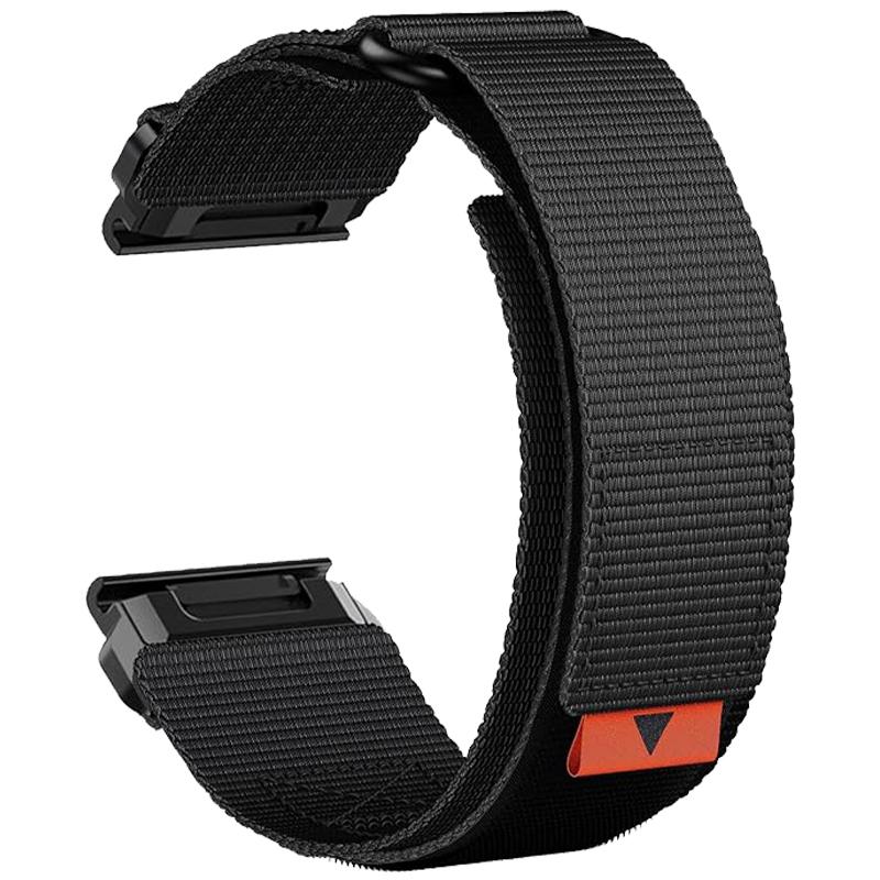 

22mm 26mm Nylon Quick Fit Strap for Garmin Fenix 8 E 7X 7 Pro Fenix 6X 6 5X 5Plus Tactix 7 Forerunner 965 955 Enduro 3 Loop Band QuickFit 22mm чёрный