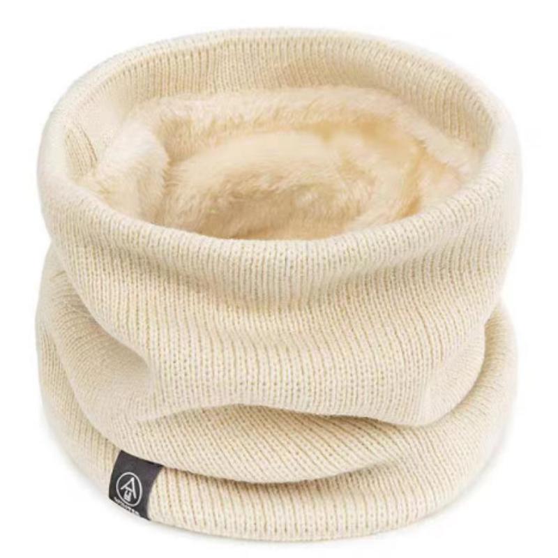 1PC Warm Knitted Scarf Thickened Plush Windproof Winter Neck Gaiter Cold Weather Outdoor Sport Ski Running Men Women Tube Scarf