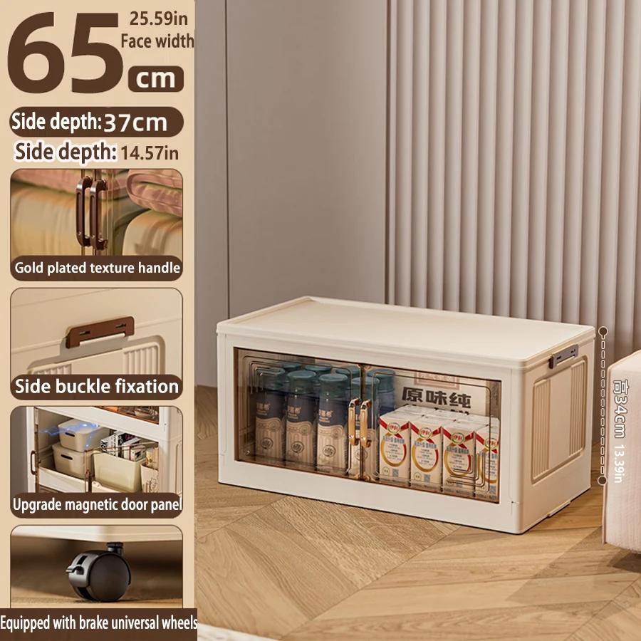 45/55/65cm Length Multifunction Folding Storage Cabinet Sundries Cabinet Large Capacity Dustproof Wardrobe Locker