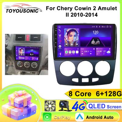 TOYOUSONIC 2 Din Android13 Pour Chery Cowin 2 Amulet II 2010-2014 Autoradio Lecteur Multimédia Navigation GPS Autoradio Carplay Unité Principale