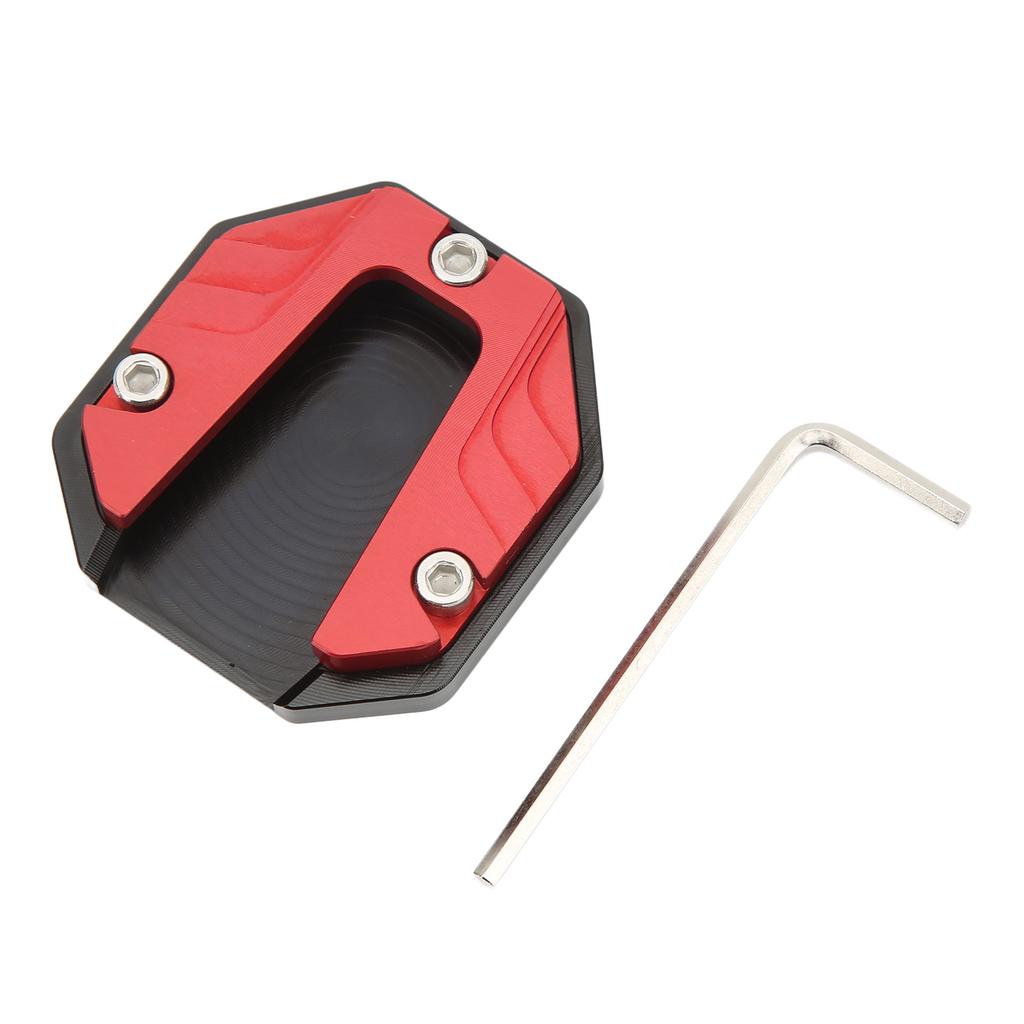 Motorcycle Side Stand Plate Pad High Strength Kickstand Pad Plate Support Accessory Red