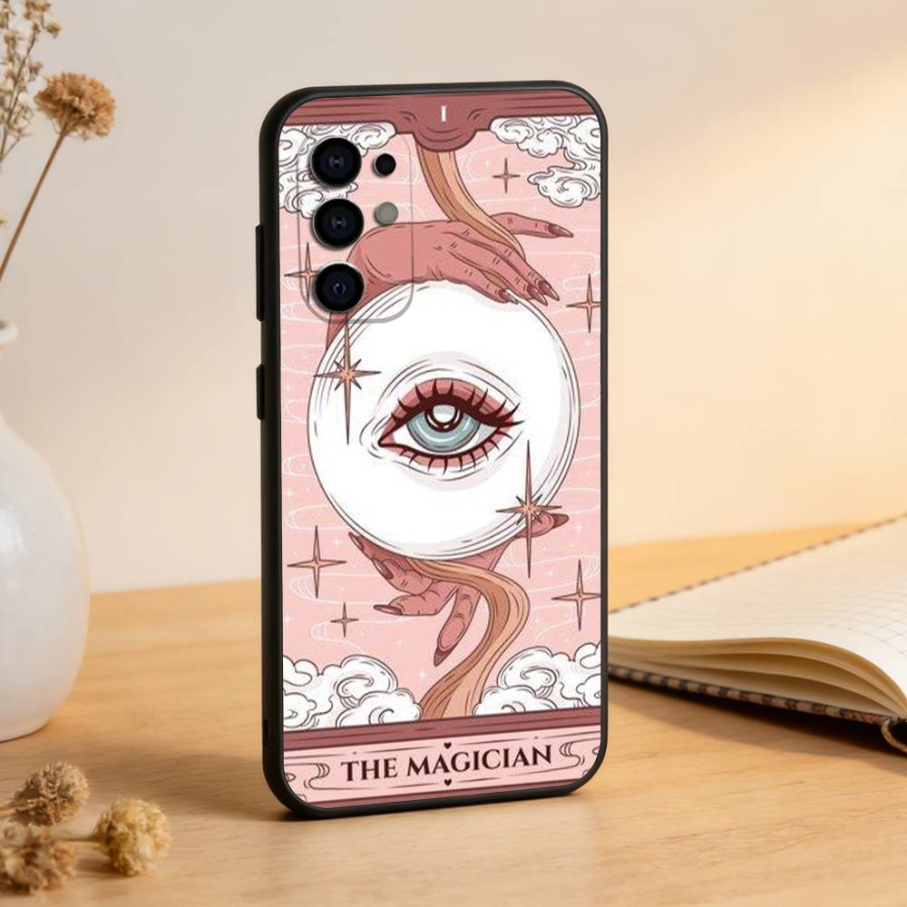 

Moon Star S-Sun Tarot Phone Case For Samsung S25,S24,S21,S22,S23,S30,Ultra,S20,Plus,Fe,Lite,Note,10,Black Cover Samsung S21plus