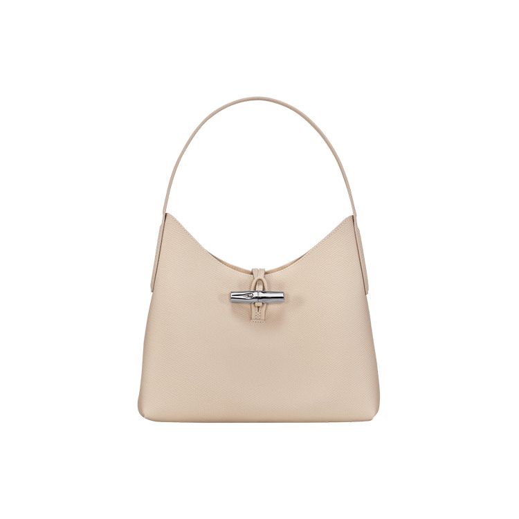 

Longchamp Le Roseau 27 Bamboo Buckle Closure Leather Tote Shoulder Bag Medium Women Bags Off-White 10153HPN555 Basic Set (Bag+Dust Bag)