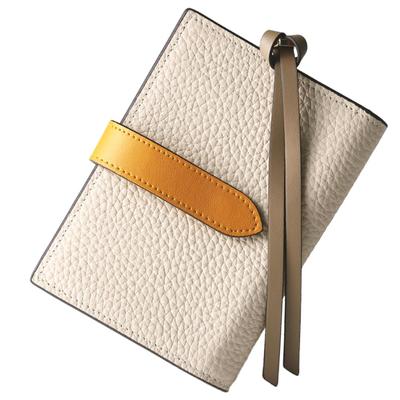 LASIEM [Spezielle Farbgebung x Premium-Leder] Damen-Bifold-Geldbörse, Geschenk, Kompakte Mini-Geldbörse, Echtes Leder, Skimming-Schutz, Groß