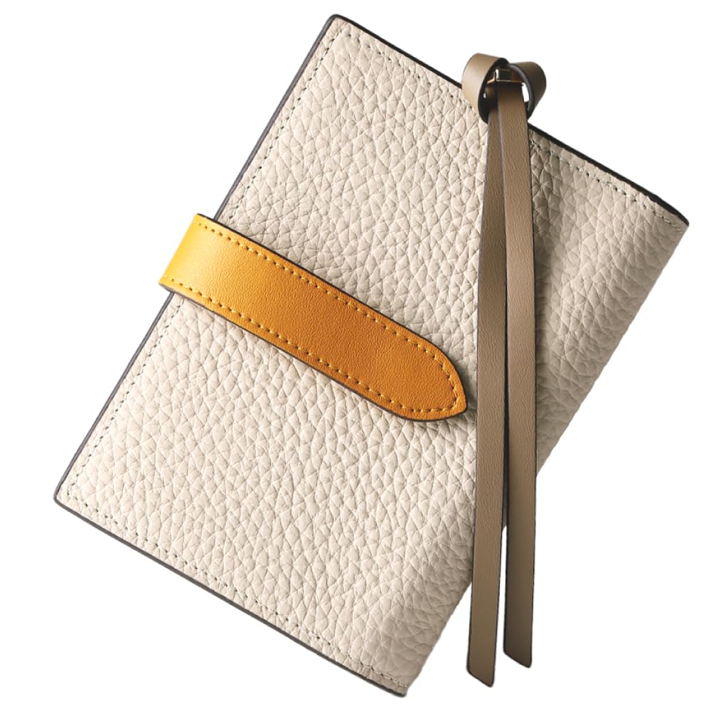 

LASIEM [Special Color Scheme x Premium Leather] Women s Bifold Wallet, Gift, Compact Mini Wallet, Genuine Leather, Skimming Prevention, Large