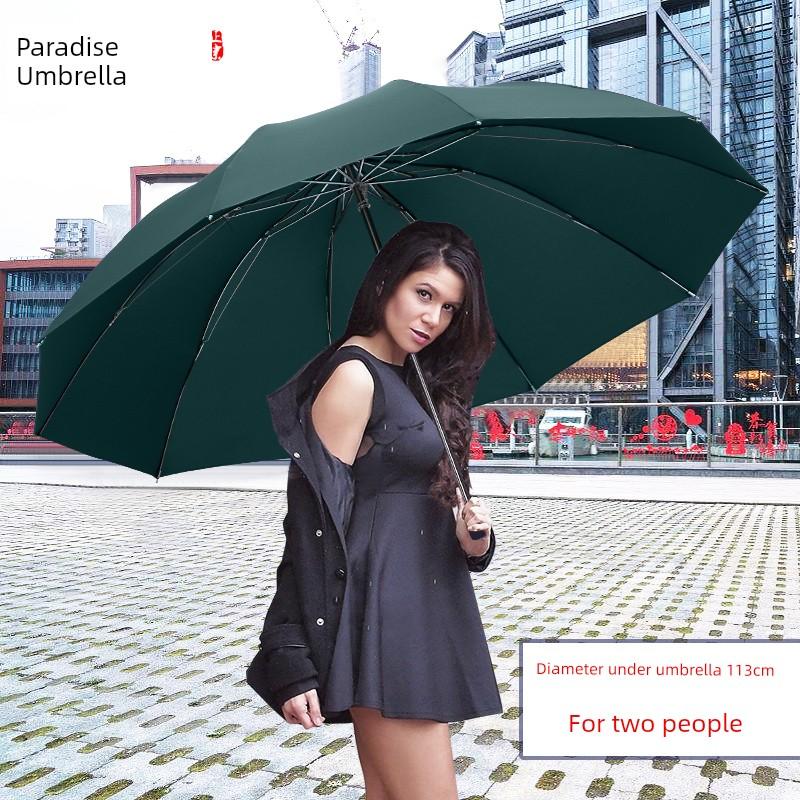 Paradise Umbrella Plaid Umbrella for Men and Women, Extra Large, Heavy Rain Resistant, Special for Three People, Folding Sun Protection Umbrella