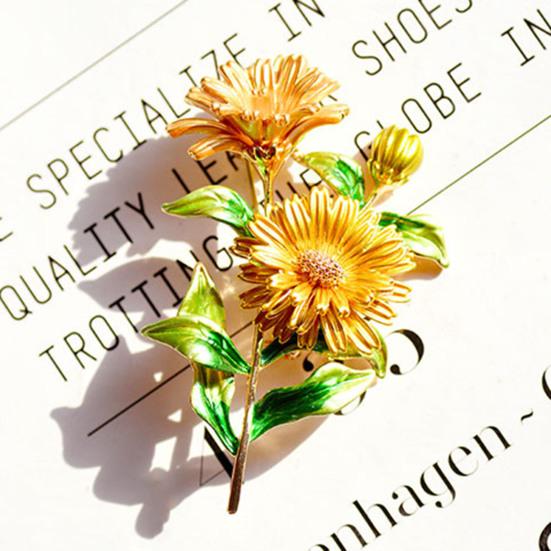 Spilla Tulipano da Donna alla Moda Decorazione Strass Spilla Fiore Elegante per Abito