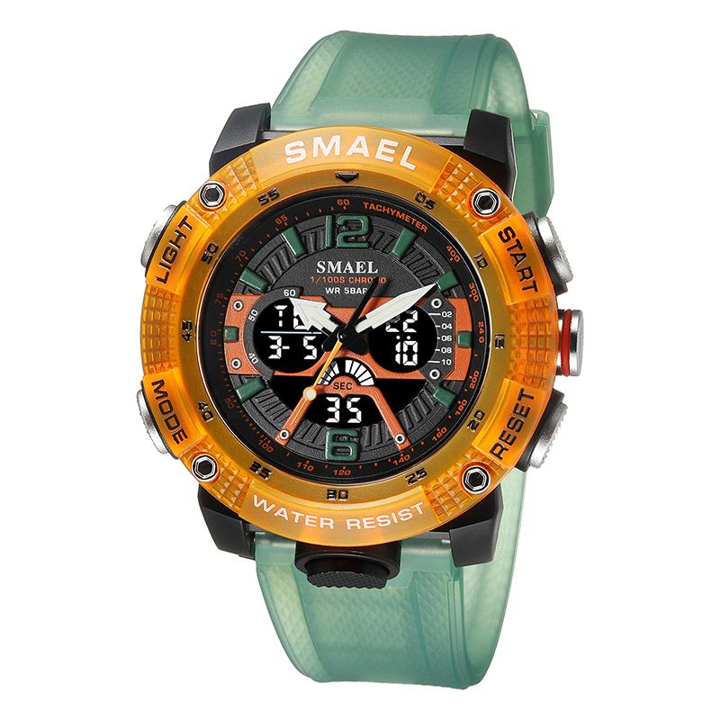 

Sport Watches Men Waterproof Analog Digital Quartz Wristwatches Male Fashion Stopwatch Alarm Clock 8058 Man Watch New