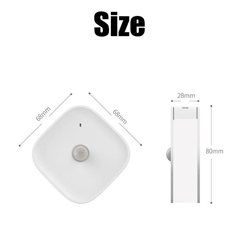 LED PIR Infrared Body Motion Sensor Night Light USB Rechargeable Magnet Wall Lamp for Closet Wardrobe Stairs Toilet