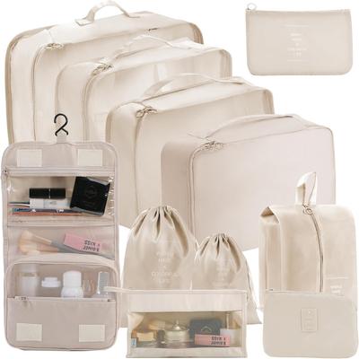 8/10 Stück Set Reise Organizer Aufbewahrungstaschen Tragbare Koffer Aufbewahrungstaschen Wasserdichtes Gepäck Kleidung Schuhe Ordentliche Taschen Beutel Faltbar