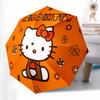 Hello Kitty,Autumn Automatic Folding Umbrella-Simple 8-Rib Design, Bright Cartoon Pattern, Durable Iron Frame, Suitable For Travel, Outdoor,
